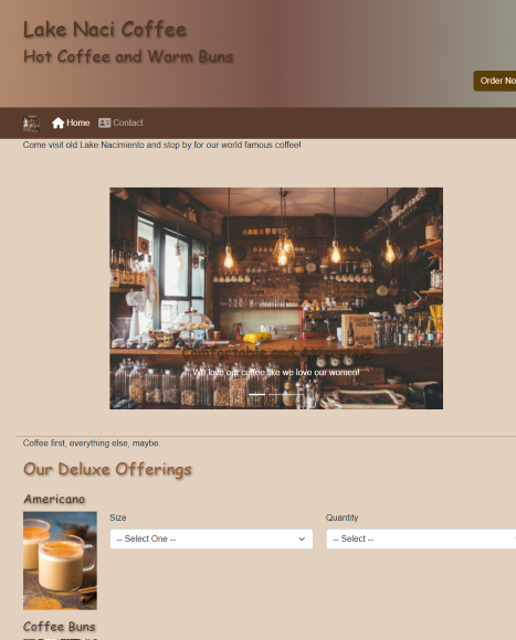 Coffee Shop Website